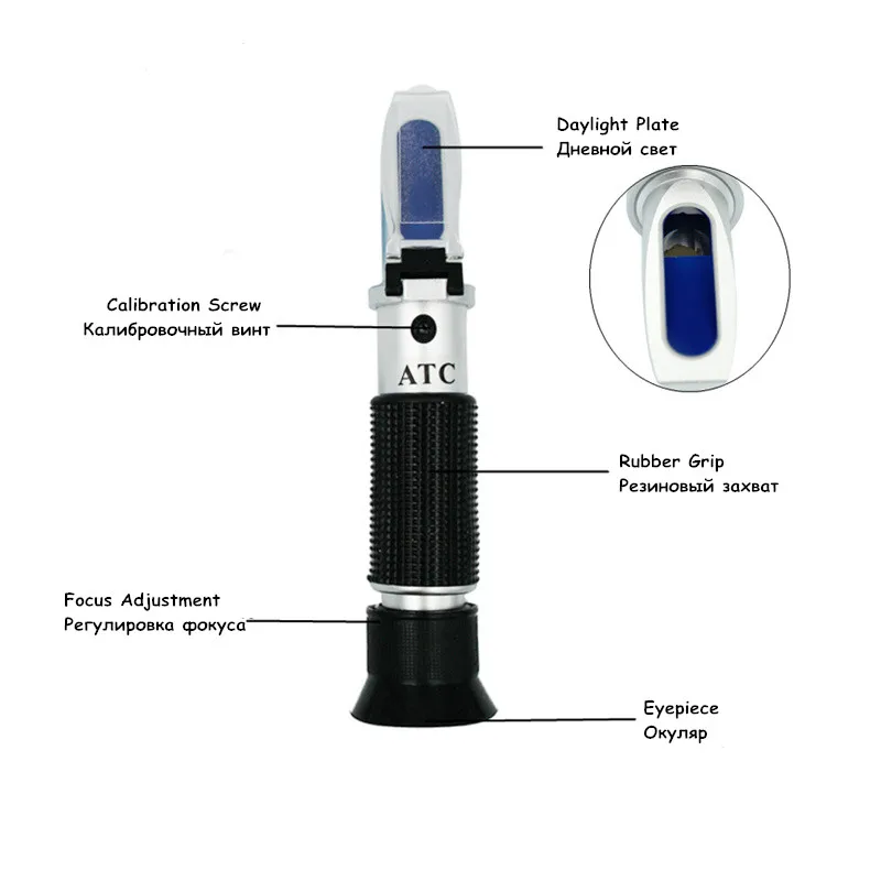 Портативный рефрактометр для тестирования содержания алкоголя и ликера диапазон 0-80% встроенный в УВД с розничной коробкой скидка 34