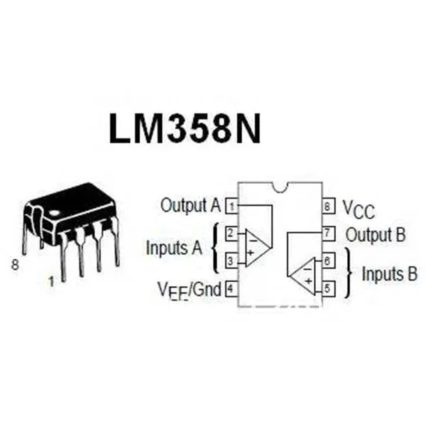 20pc LM358 LM358N LM358P Dual OpAmp DIP-8 Low Power Operation Amplifier USA 