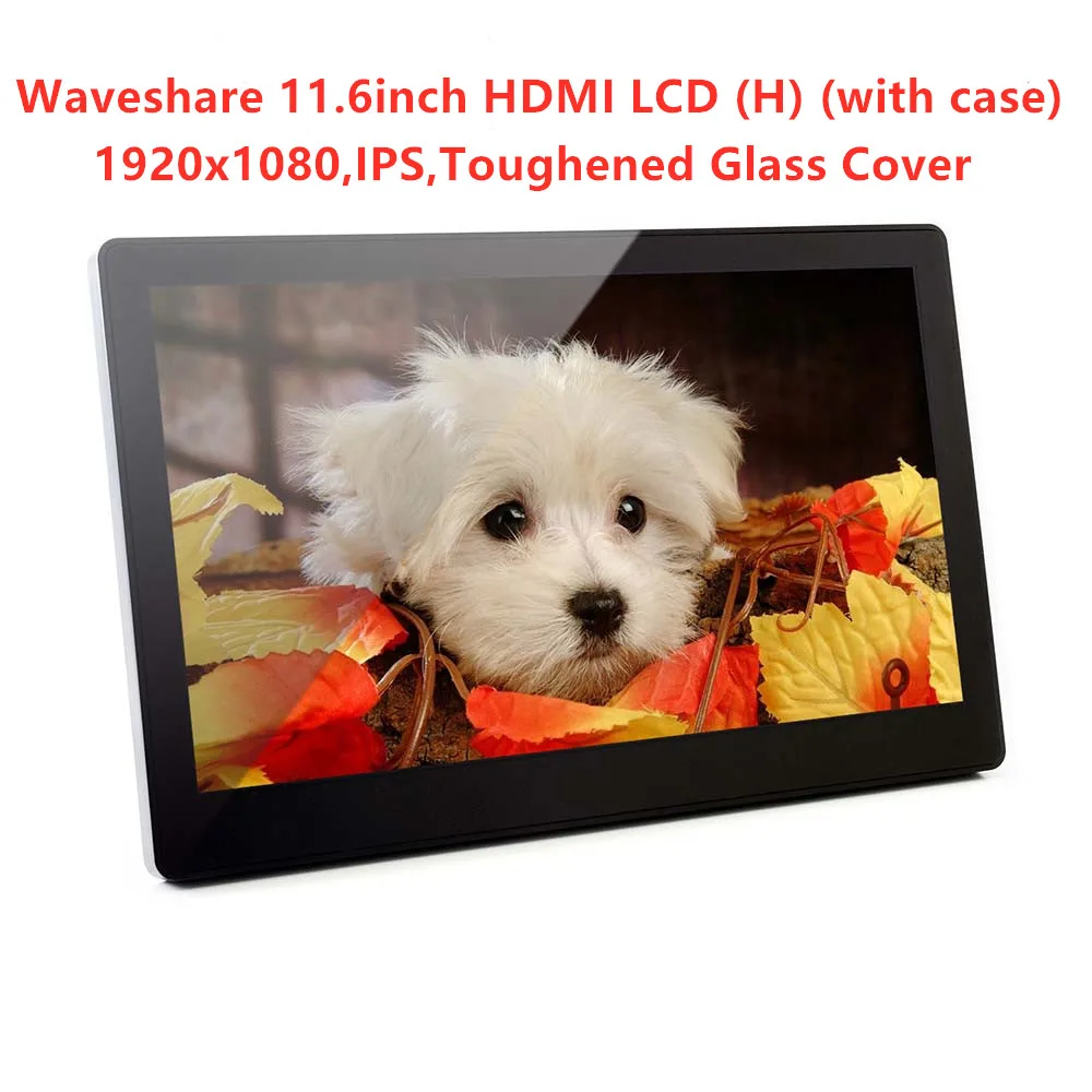 Waveshare 11,6 дюймов, ips, 1920x1080, емкостный сенсорный экран, закаленное стекло крышки, для Raspberry Pi, BB Black, PC, Windows 10/8. 1/8/7