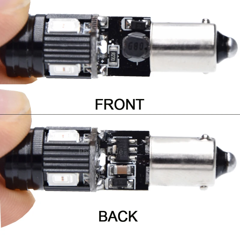 2 шт. оранжевый Янтарный 4SMD+ XBD 5 Вт Canbus ОШИБОК BA9S BAX9S BAY9S светодиодные лампы для парковки T4W H6W H21W для автомобильного освещения 12 В постоянного тока