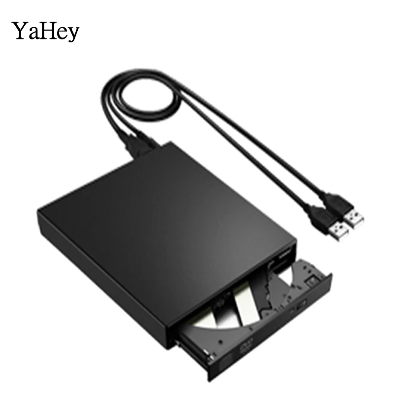 

YAHEY External Optical Drive USB 2.0 CD/DVD ROM Computer Windows10/8/7 Reader CD-RW Burner Writer DVD Drive Portatil for Laptop