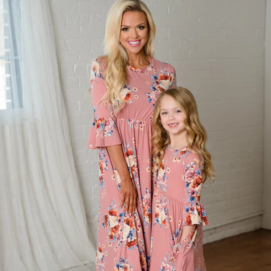 floral mommy and me dresses