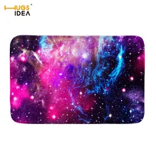 HUGSIDEA корейский Дизайн звезда печатных ковер для Гостиная Galaxy пространство 3D нескользящие носки-тапочки ковер Главная Дверь Декор фланель коврик Tapis
