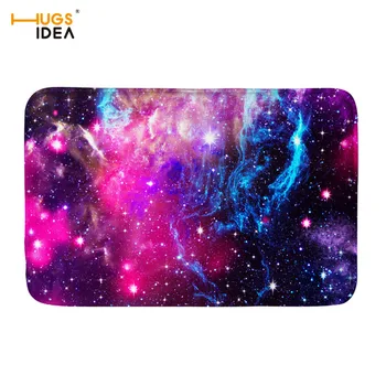 

HUGSIDEA Korean Design Star Printed Carpet for Living Room Galaxy Space 3D Anti-Slip Floor Rug Home Door Decor Flannel Mat Tapis