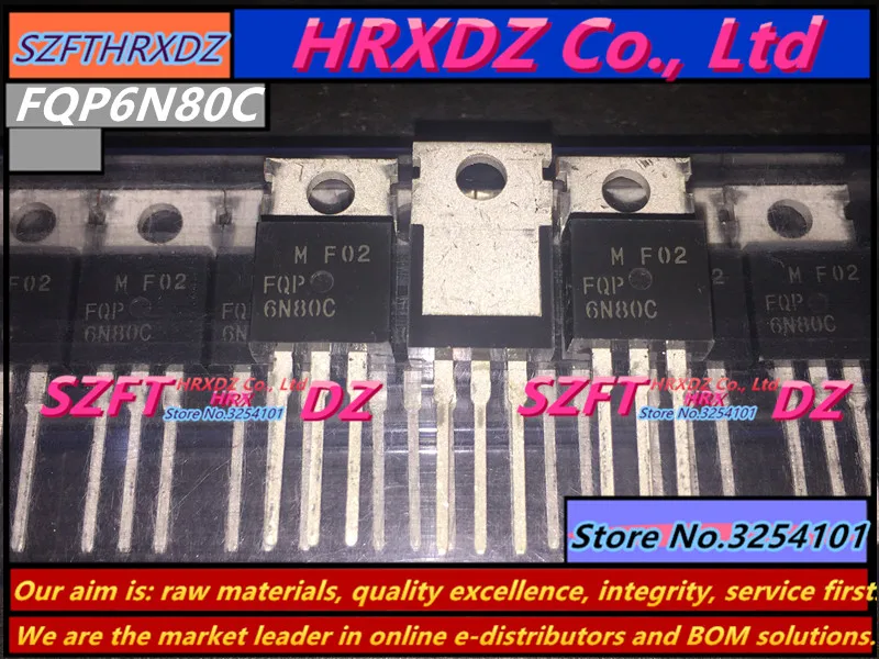 

SZFTHRXDZ 5PCS /10PCS 100% new imported original FQP6N80C 6N80 6N80C TO-220