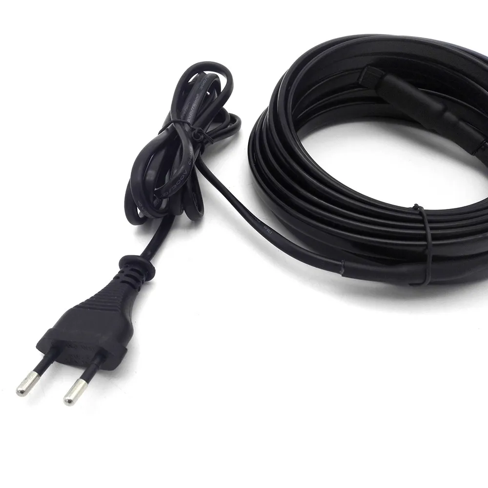 Automatically Power Output Self Regulating Heating Pipe Freeze Protection EU Plug Attached Pre-assembled Heating Cable (4)