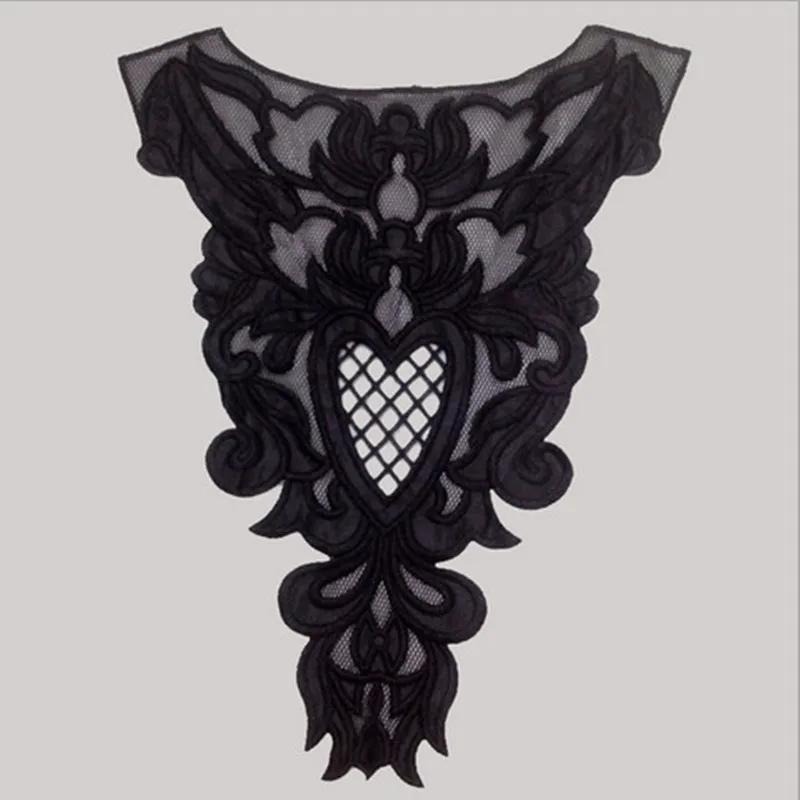 

43*34 cm Black Lace Collar Lace Trim Lace Applique Polyester for Clothes Lace Fabric Apparel Sewing On Home Textiles