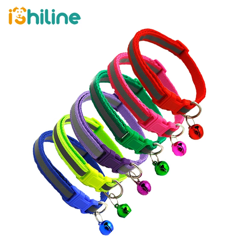 

Adjustable 1.0 Nylon Dog Collars Pet Collars With Bells Charm Necklace Collar For Little Dogs Cat Collars Pet Supplies Hot Sale