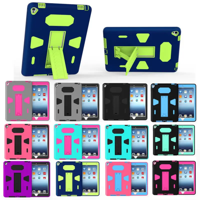 

Shockproof Silicone Hard Stand Hybrid Rugged Case Cover For Apple i Pad 9.7 I PAD Pro 10.5 UM