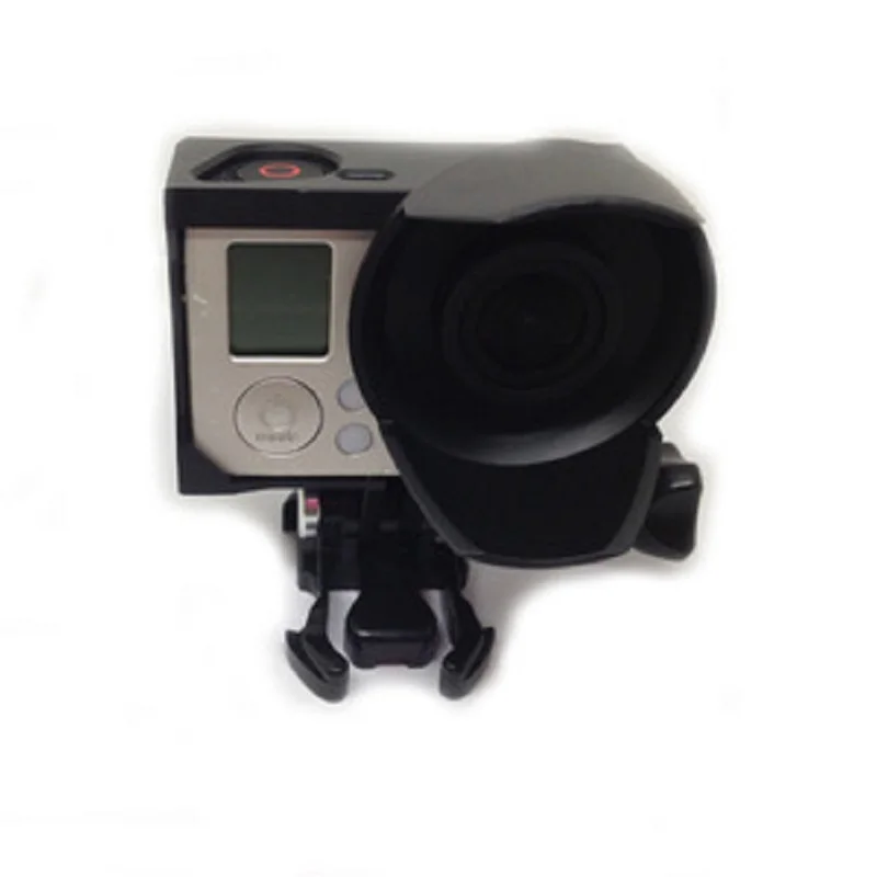 Protective Frame with Lens Hood Sunshade Housing Frame Mount for Gopro