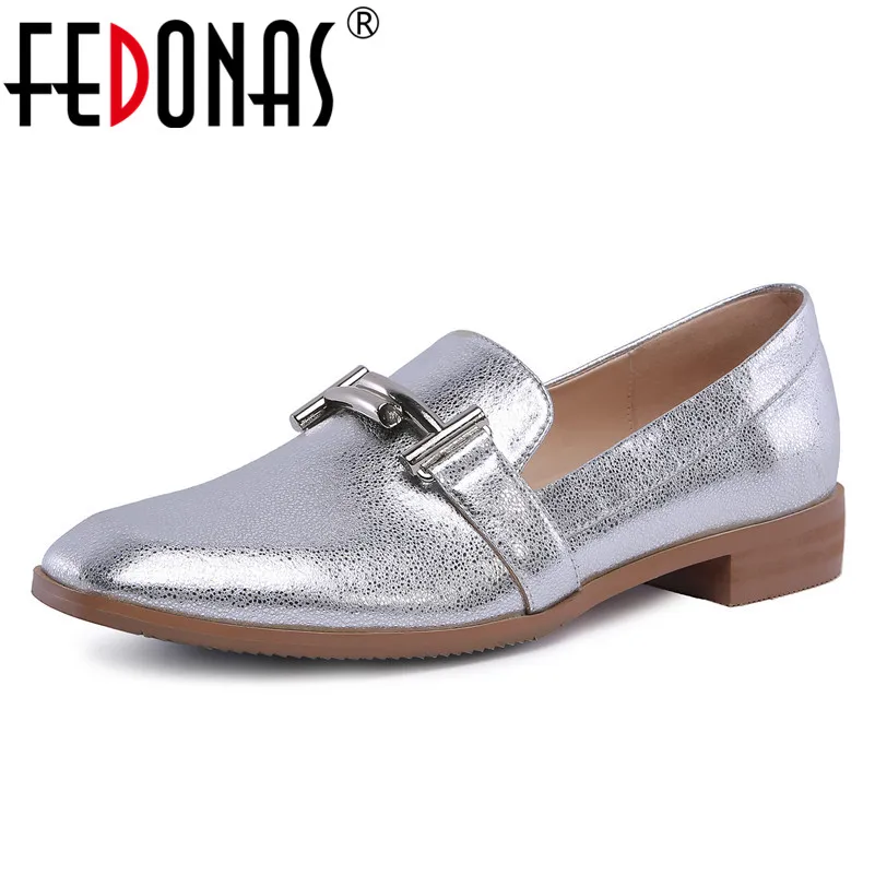 

FEDONAS Brand Women Thick High Heels Pumps Round Toe Leather Comfort Casual Shoes Woman Concise Spring Autumn Fashion Pumps