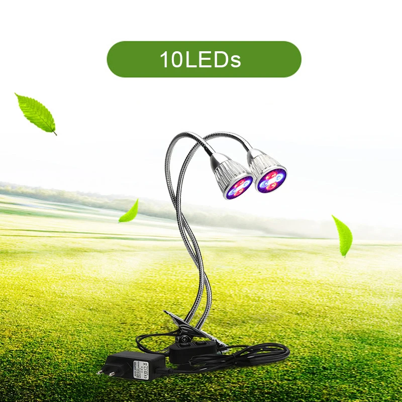 

10/56/80/200Leds Dual Plant Grow Light bulb Lamp Desk Clip Holder set for Flower/Vegetabl/Seeds/Growing greenhouse hydroponics
