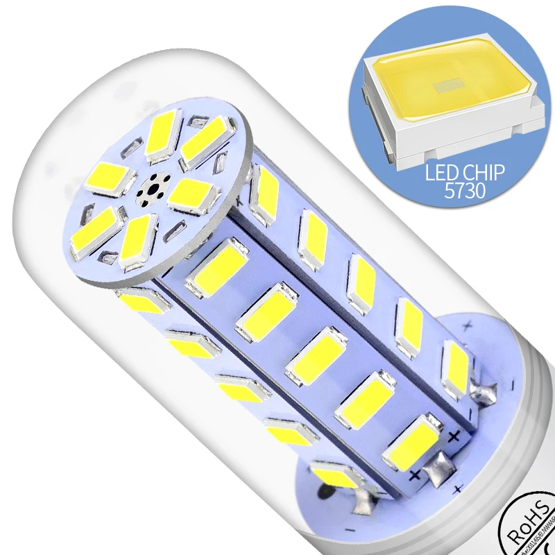 Светодиодный E27 лампа кукурузная лампочка Свеча светильник 220V E14 Bombillas светодиодный светильник GU10 светодиодный 3W 5 Вт 7 Вт, 12 Вт, 15 Вт, 18 Вт, 20 Вт, 5730 лампада Освещение в помещении