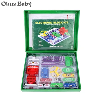 

2019 Electronics Discovery Kit Smart Electronics Block Kit Educational Science Kit Toy DIY Building Blocks Electric Circuits Kit