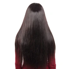 DLME Bleached Silky Straight Brazilian Hair Glueless Lace Front Wigs With Bangs Natural Color For Black Women No Shed Synthetic