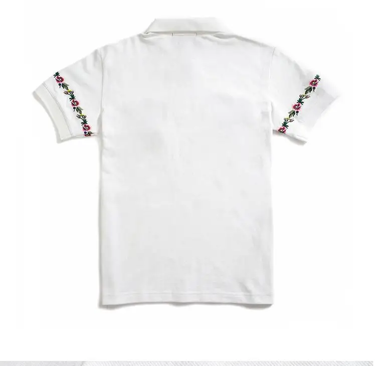 Hohe Neue 2023 Männer Hohe Stickerei Doppel Tiger Kopf Blumen Mode Polo-Shirts Hemd Skateboard Baumwolle Polos Top T # C37_voghion.com