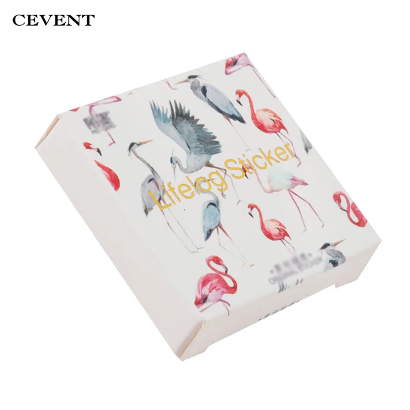 CEVENT 45 шт./компл. Фламинго наклейки Бумага DIY Скрапбукинг декоративная Фламинго тема День рождения подарок украшения