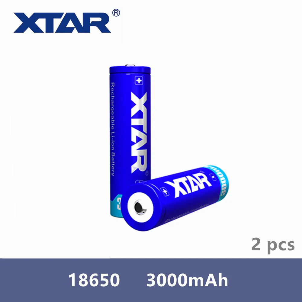 2 шт. подлинный xtar Перезаряжаемый 18650 3000 мАч 3 7 в защищенная батарея предназначена