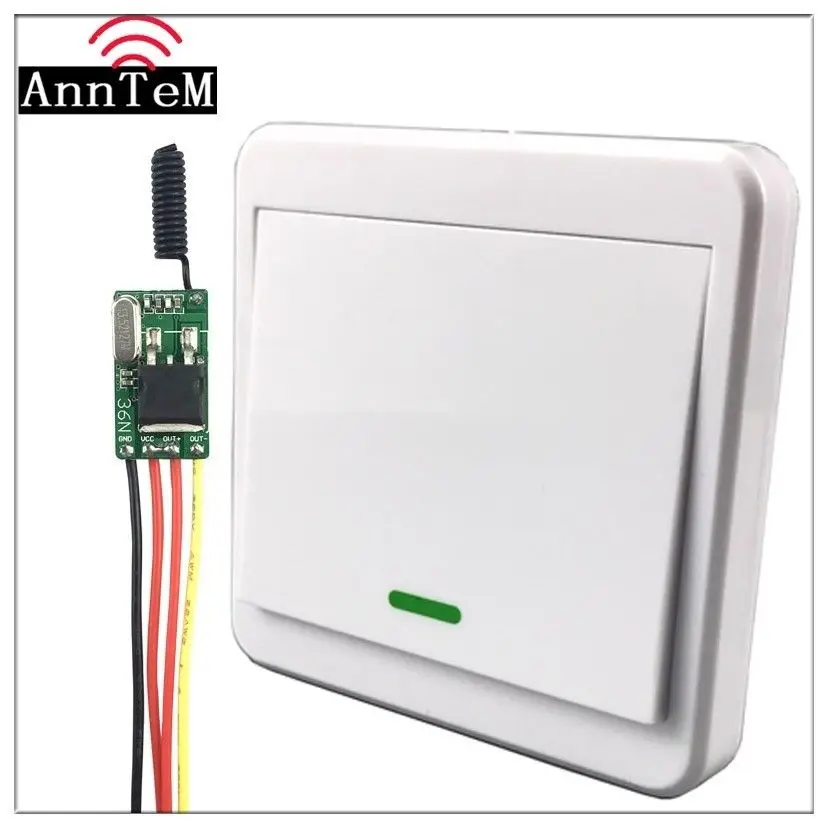 

Wireless Remote Control Switch 433mhz rf Transmitter Receiver 6v 12v 24V Battery Power Mini Small Circuit Controller Module led
