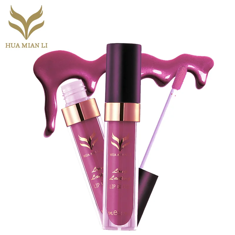 

Huamianli Matte Lips Makeup Waterproof Lipgloss Matte Velvet Liquid Lipstick Long Lasting Makeup Lip Gloss Maquiagem Cosmetics