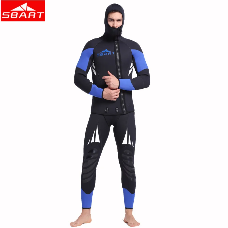 

SBART Thickened 5MM Neoprene Wetsuit Two Pieces Long Sleeved Spearfishing Winter Keep Warm Windsurf Diving Triathlon Wetsuits