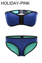2016 Free shipping HOLIDAY PINK TAGS bikini neoprene swimsuit Set Sexy Women Swimwear