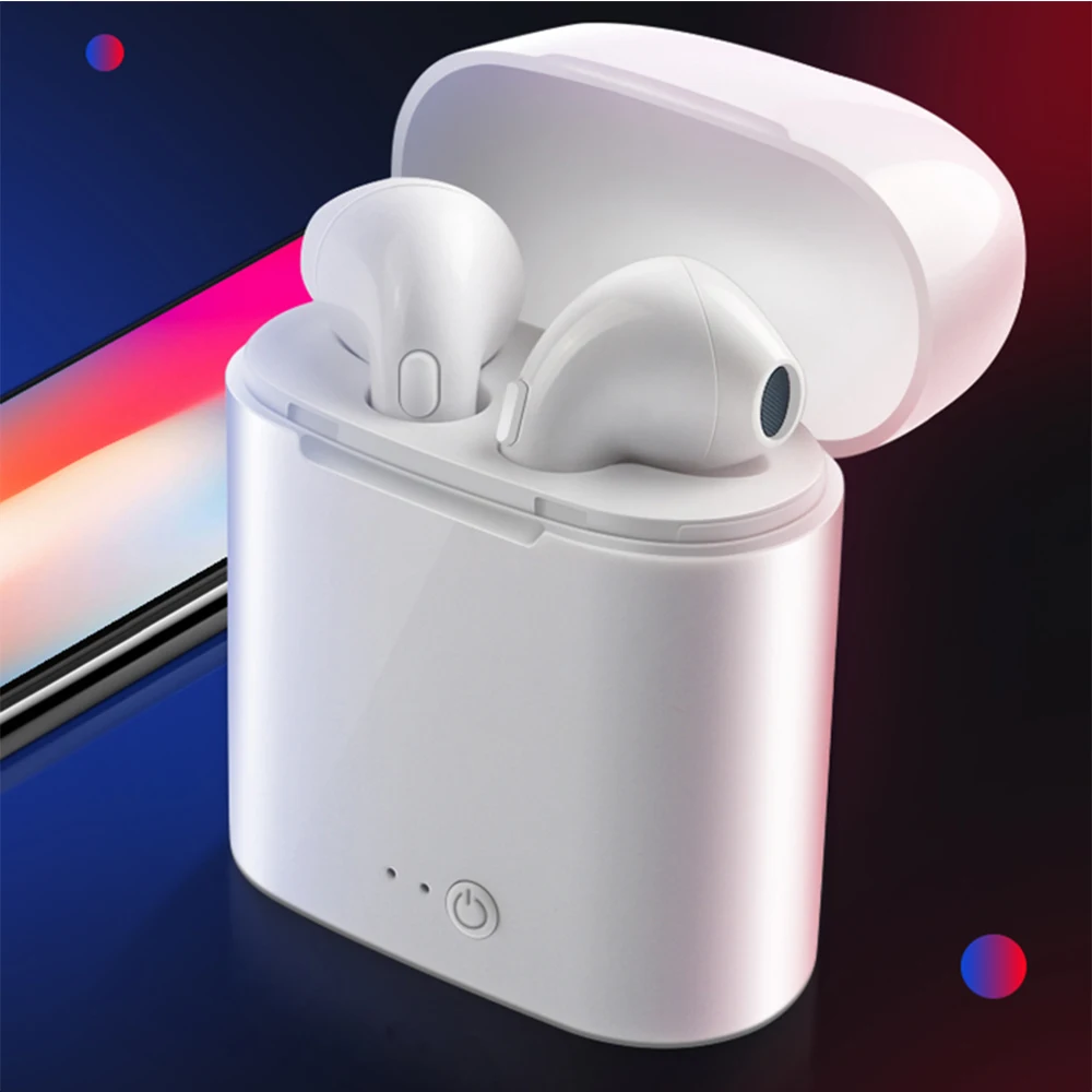 

i7S Bluetooth Ear buds TWS Sports Wireless Touch Stereo + Charging Box Earbuds Bluetooth Earphones for iPhone Android Smartphone