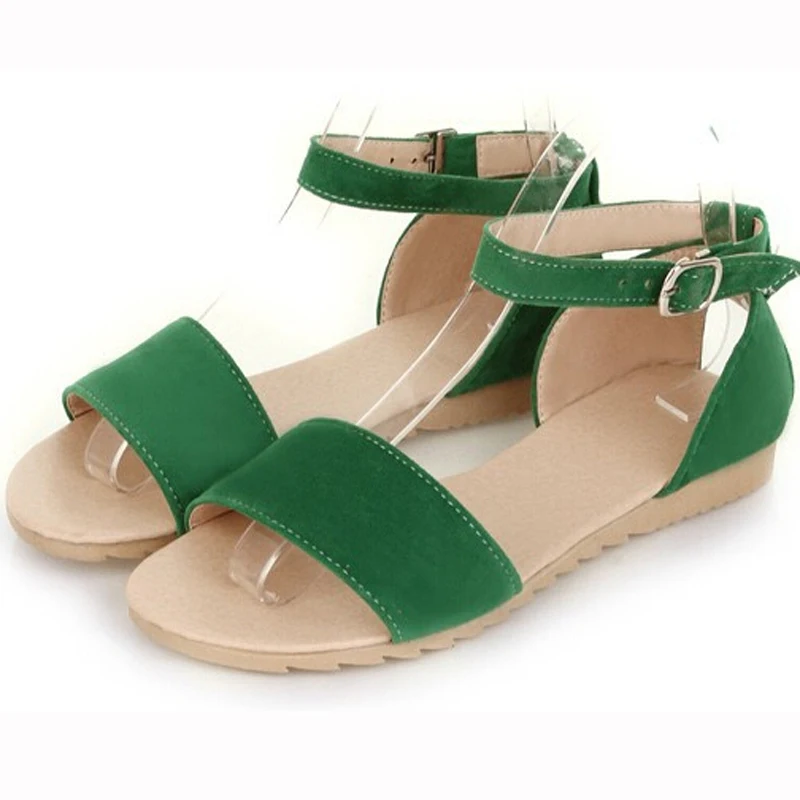 Женские туфли больших размеров 34–43 Женские босоножки Удобные летние босоножки для женщин летняя обувь ярких цветов сандалии на плоской подошве WSH620