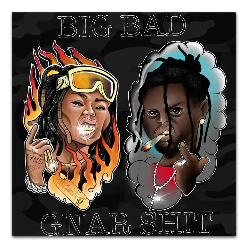 Арт Lil Gnar зародышей реперские кепки в стиле хип хоп с изображениями музыкальной