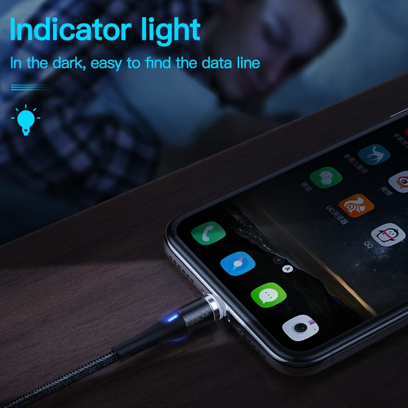 KUULAA Магнитный кабель usb type-C Быстрая Зарядка адаптер для XiaoMi мобильного телефона зарядное устройство Магнит usb type C Быстрая зарядка USB-C шнур