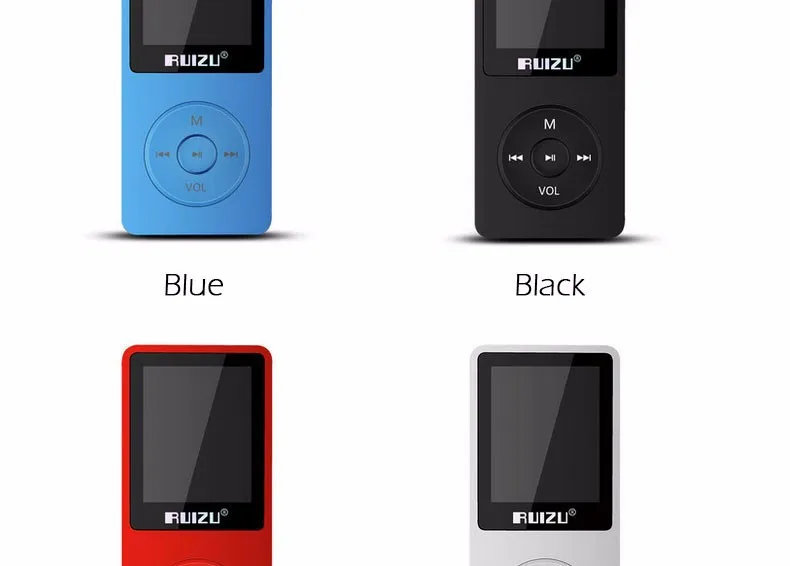 Ruizu английская версия ультра тонкий MP3 плеер с 4GB 8GB 16GB1. 8 дюймов экран может играть 80 h, RUIZU X02