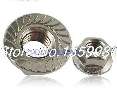 

100Pcs Stainless Steel 304 M5 Hex Hexagon Flange Nuts GB Standard Slip Nuts
