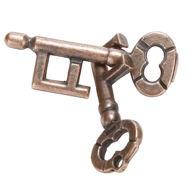 High Quality Intelligent Lock Toy Brain Tester Development Alloy Key Ring Puzzle Game Children's Kid IQ Thinking Test Key Puzzle - Image 4