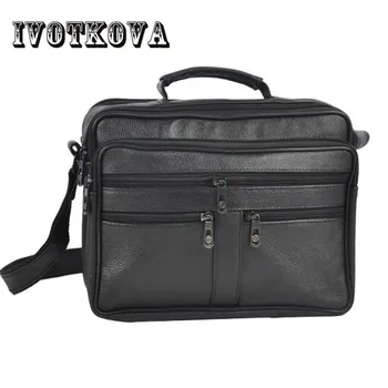 

IVOTKOVA Business Men PU Leather Bag Natural Men Messenger Bags Vintage Men's Shoulder Crossbody Bag