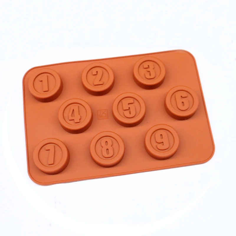 Numbers Shape Ice Cube Mold cooking tools Silicone Fondant Paste Mold