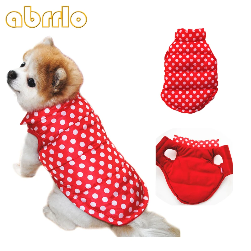 

Abrrlo Dog Clothes Padded Pets Winter Red Dog Vest Coat Costumes Puppy Jacket Apparel For Medium Large Dogs Dachshunds S-XXL