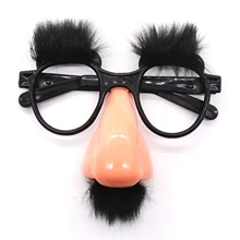 Máscara falsa de Halloween Linda nariz grande negra gafas divertidas bigote CEJA para fiesta de Halloween decoración disfraz de payaso Accesorios