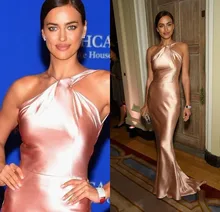 2017 Celebrity Kleider Inspiriert durch Irina Shayk Sleeveless Red Carpet Abend Formale Kleider Vestidos