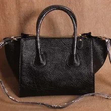 Женские сумки из натуральной кожи большие сумки модные повседневные Мягкие кожаные черные женские сумки ручной работы