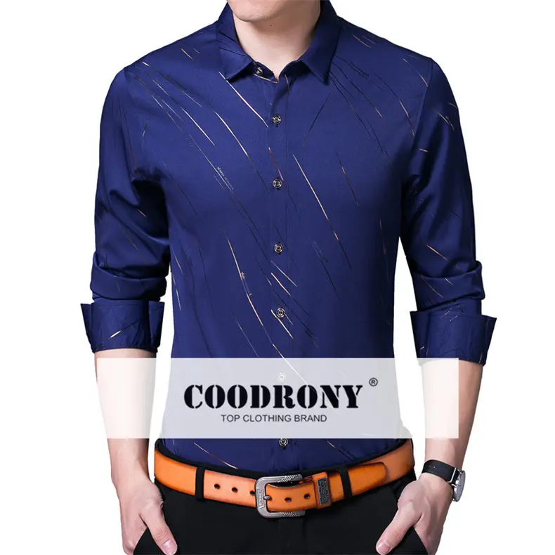 COODRONY Casual Shirts Long Sleeve Shirt Men Dress Brand Clothes Autumn New Arrivals Cotton Camisa Masculina Plus Size 8742