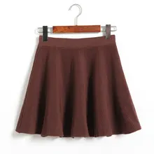 Skirts Womens Midi Skirt Europe Empire Above Knee, Mini And America Real New Style Women's Thread Pleated A Word Skirt