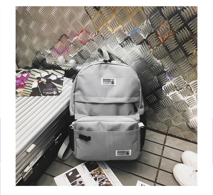 Menghuo 2018 New 2PCS:Set Women Backpack Nylon Casual Detachable Travel Bags Unisex Men School Bag for Teenager Girls Mochilas_34-1_36