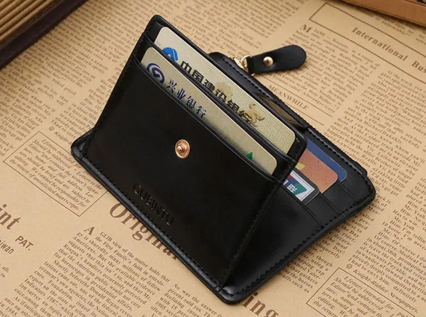 Новое поступление, мини кожаный кошелек на молнии, держатель для кредитных карт, ID, зажим для денег, короткая удобная модная 3 августа
