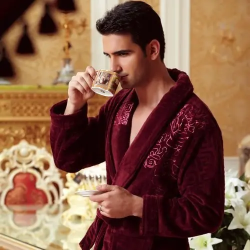 velvet bathrobe mens