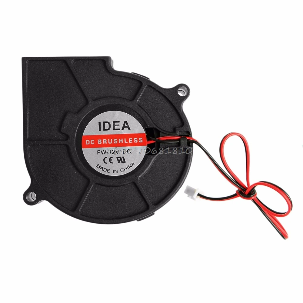 75mmx30mm DC 12V 0.24A 2Pin Computer PC SleeveBearing Blower Cooling