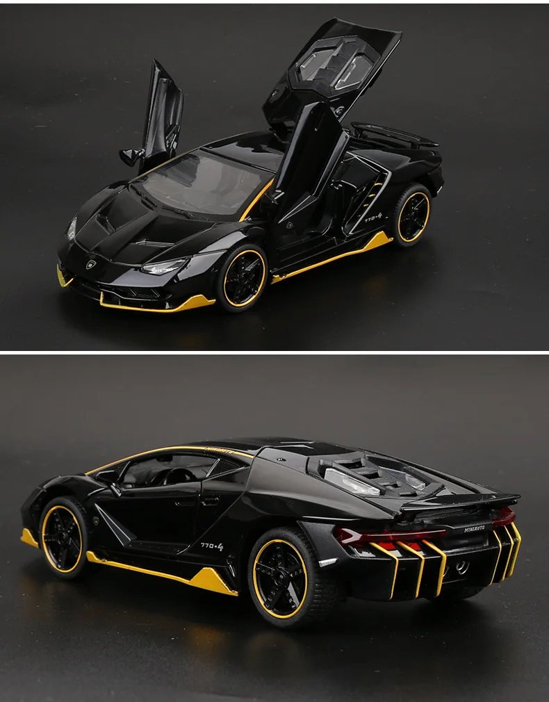  Led Flash LP770 1:32 Lamborghinis Car Alloy Sports Car Model Diecast Sound Super Racing Lifting Tai