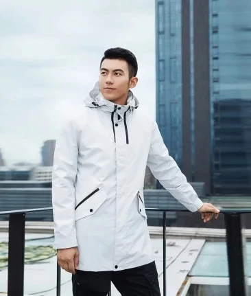 Comprar Xiaomi ULEEMARK chaqueta de viaje de longitud media extraíble multifuncional almacenamiento a prueba de viento y impermeable abrigo de escalada al aire libre 11