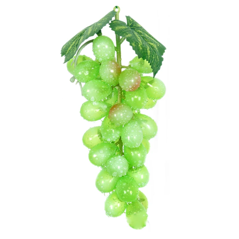 18CM Artificial Fruit Grapes Plastic Fake Decorative Fruit Lifelike Home Wedding Party Garden Decor Mini Simulation Fruit - Color: 1