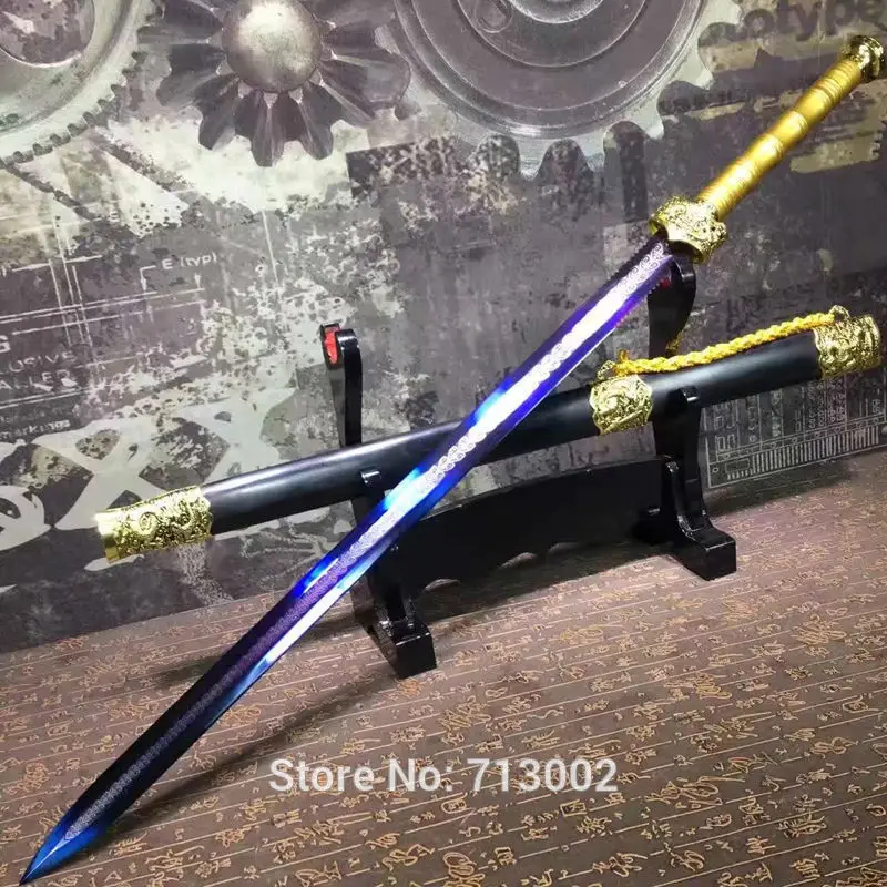 

Wonderful WUSHU Authentic Longquan Han Sword high manganese Steel pattern Steel Dragon