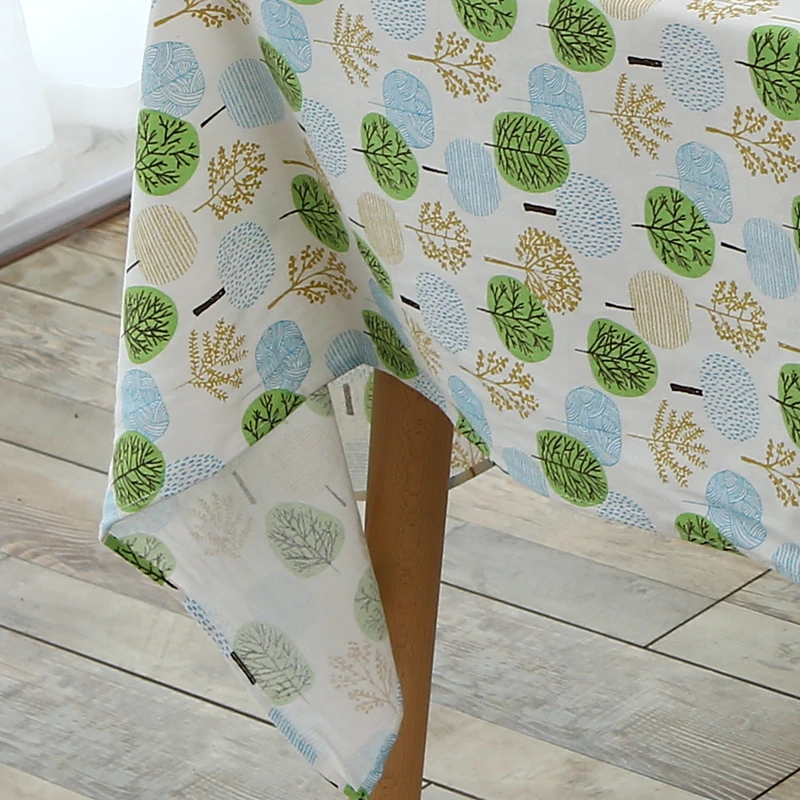 Kiwiberry Round Pattern Tablecloth Cotton Linen Can Wash Prints European Style Dinner Table Cloth Decoration